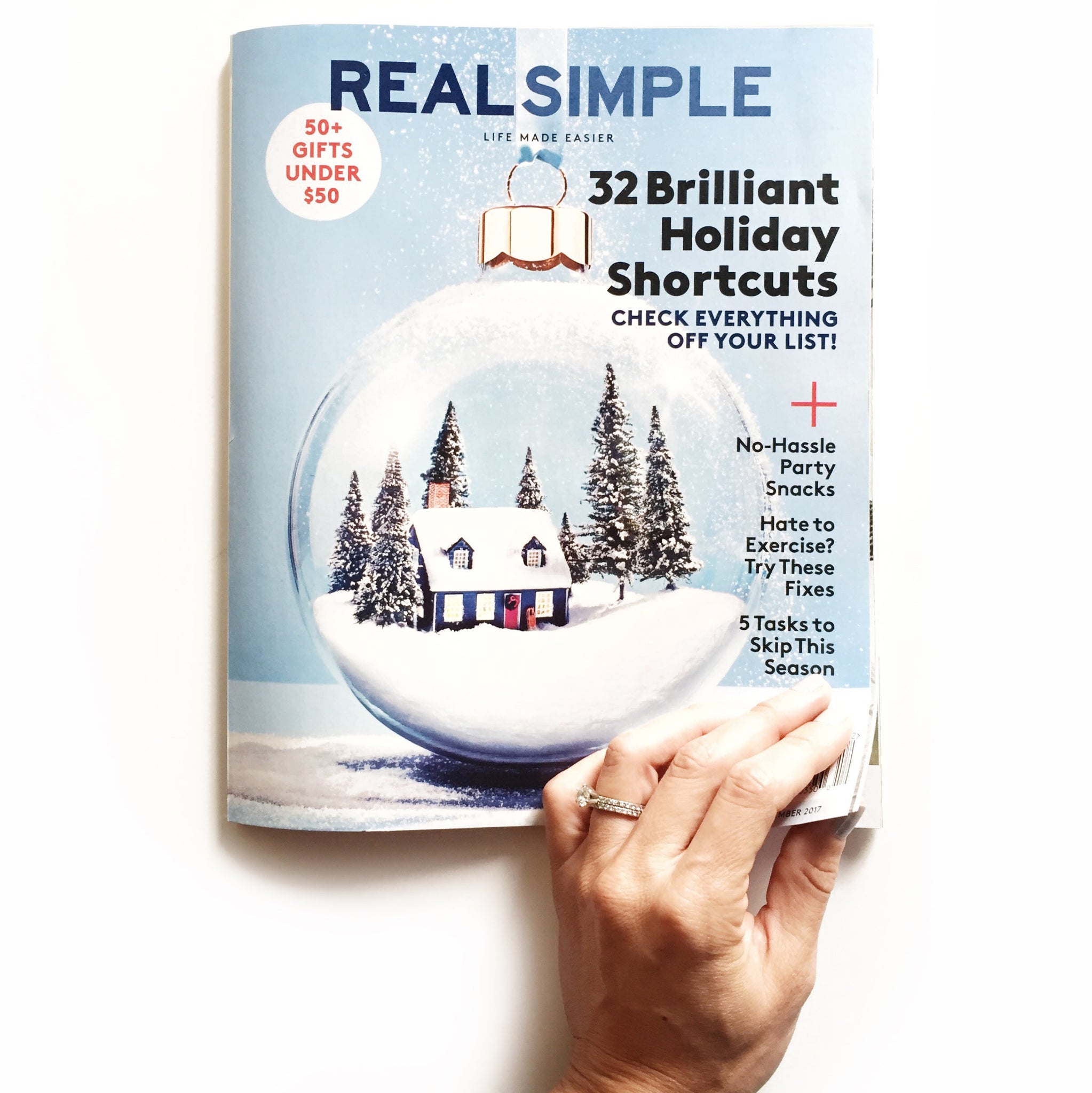 Real Simple Magazine December 2017 Featuring Happy Spritz