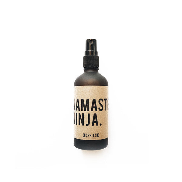 Happy Spritz Namaste Ninja Essential Oil Spray - Clear Your Mind + Clean Your Mat. 